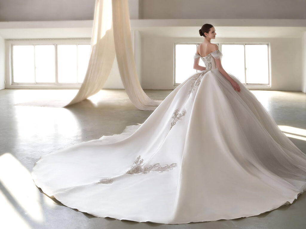 wedding dresses back satin detail - Sydney showroom