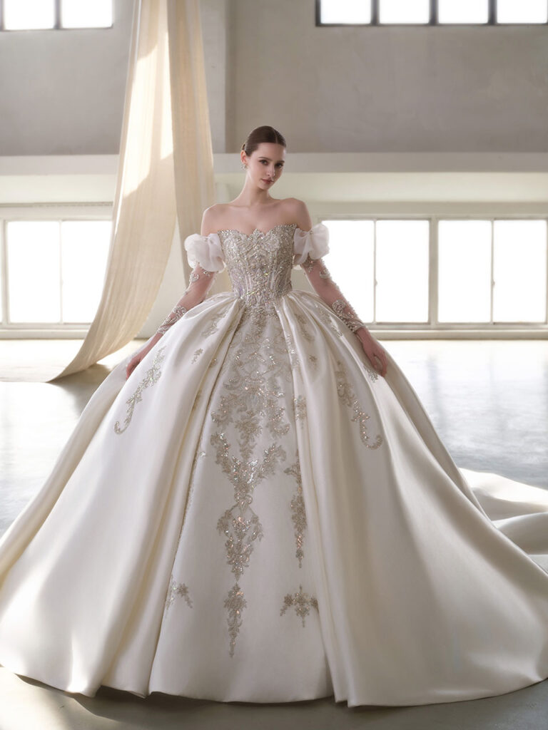 beaded bridal dress back view - Bridal Factory Sydney