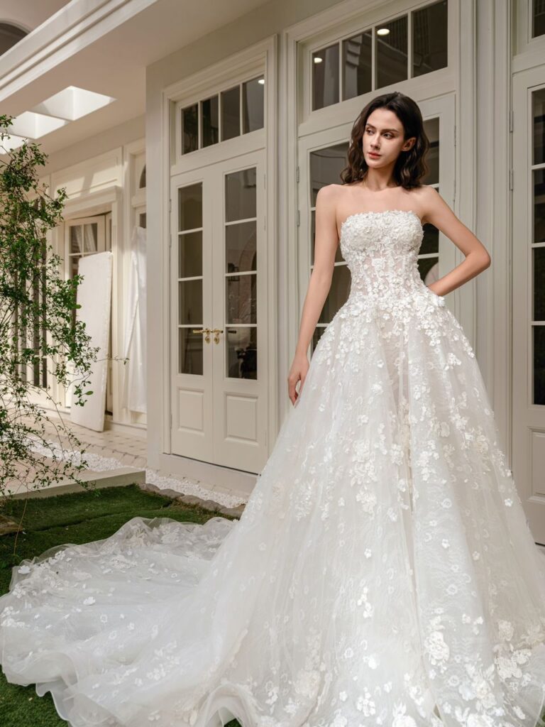 wedding dresses Sydney sparkling neckline