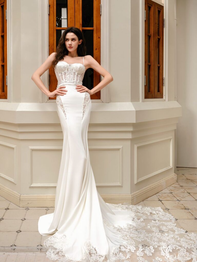 wedding dresses lace bodice detail - Sydney